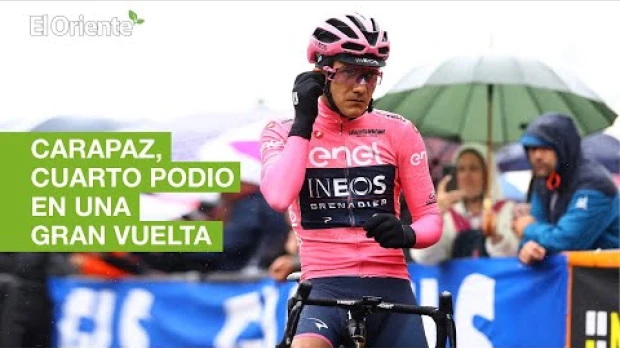 Carapaz subió por cuarta vez a un podio en una gran vuelta