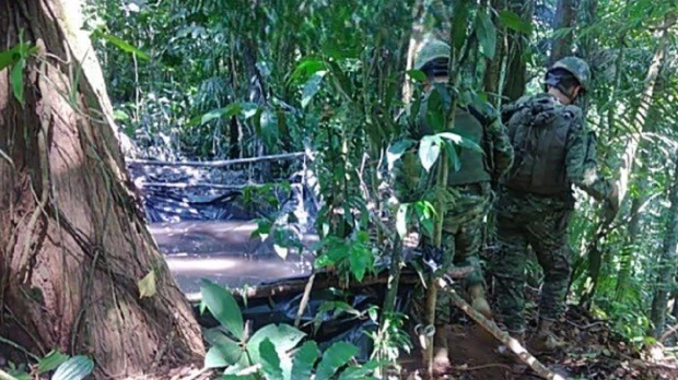 El Ejército halló una piscina artesanal en Limoncocha