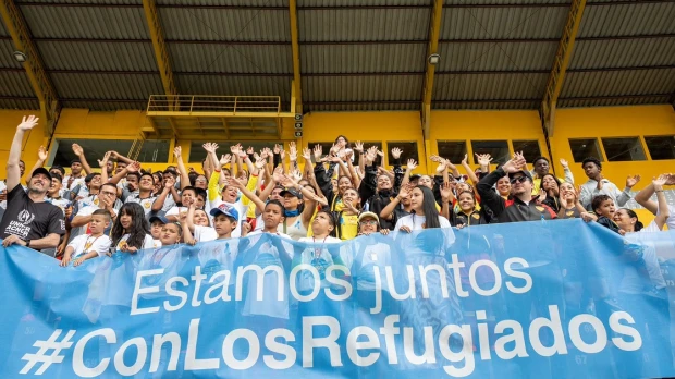 Aucas abre su estadio a refugiados y migrantes para fomentar su integración