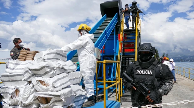 Ecuador decomisó 214 toneladas de droga en 2025, 80 menos que en 2024