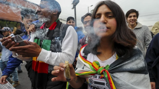 Cientos de personas reclaman la legalización total de la marihuana en Ecuador