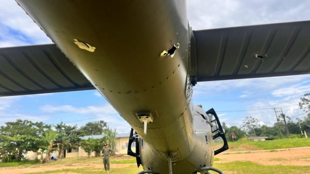 Helicóptero militar recibió 9 disparos en la frontera con Colombia