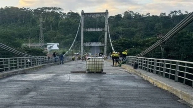 Los trabajos de fundición en el puente Puerto Napo concluyeron