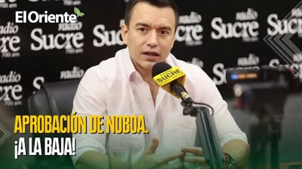 La aprobación de Noboa llega a su punto más bajo, según Cedatos 