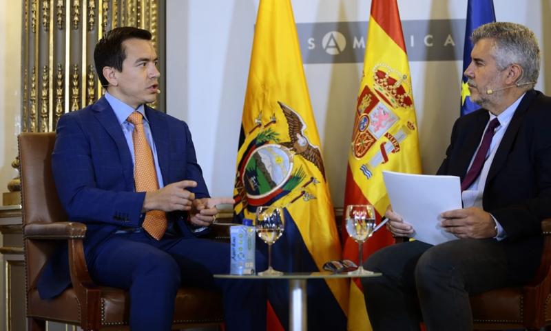 Noboa señaló el "altísimo porcentaje" de desempleo y subempleo en jóvenes de entre 18 y 29 años / Foto: cortesía Presidencia 