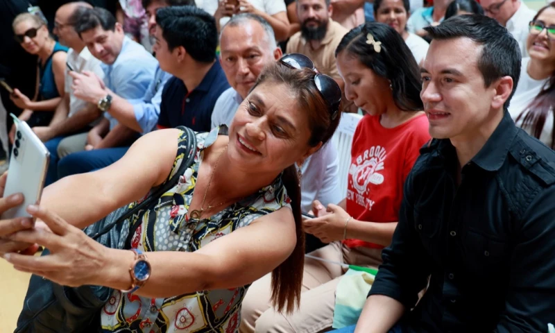 El presidente Daniel Noboa estuvo la semana pasada en Machala / Foto: cortesía Presidencia