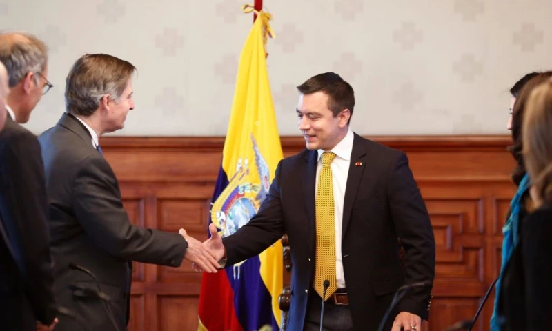 Daniel Noboa se reunió con el vicepresidente del Banco Mundial para América Latina y el Caribe, Carlos Felipe Jaramillo / Foto: cortesía Carlos Felipe Jaramillo 