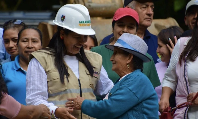El nuevo puente sobre la quebrada Soracu beneficiará a 11 comunidades de Palanda / Foto: cortesía Prefectura de Zamora Chinchipe