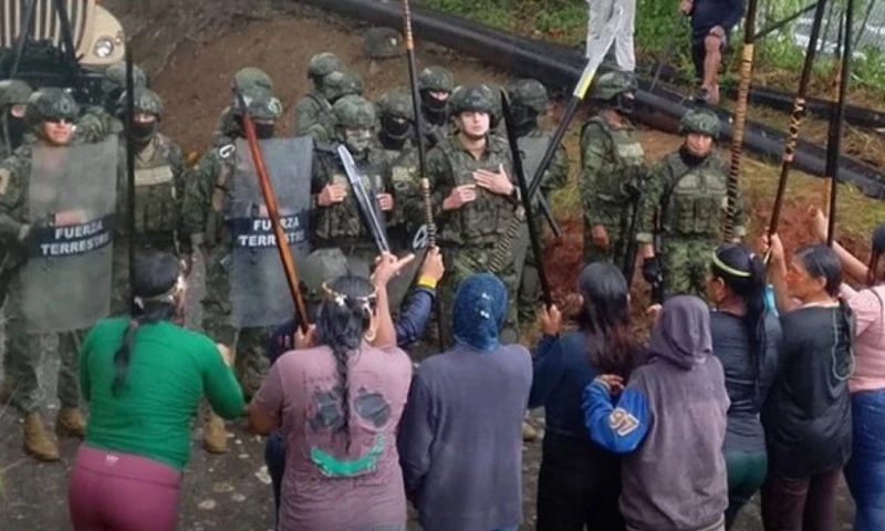 Las comunidades rechazan el traspaso de las operaciones de Petrochina a Petroecuador / Foto: cortesía