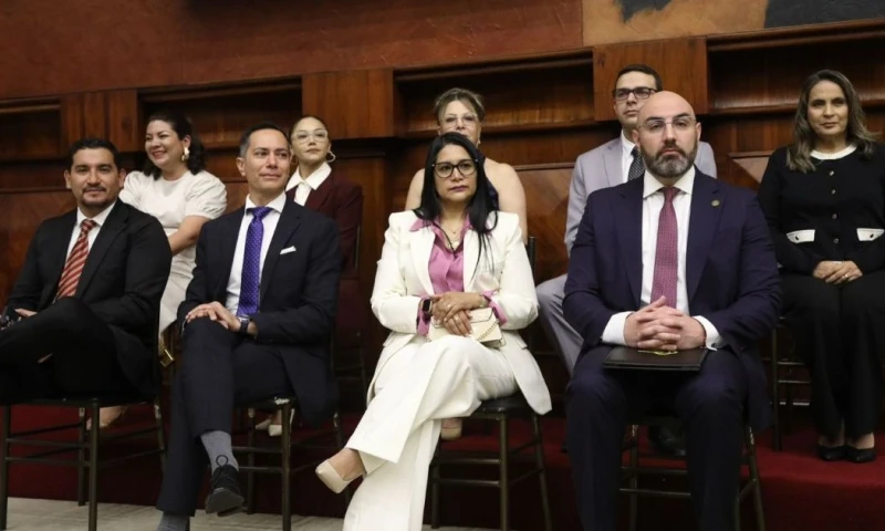 Mario Godoy, Magaly Ruiz, Alfredo Cuadros y Damián Larco asumieron como vocales principales / Foto: cortesía Asamblea Nacional