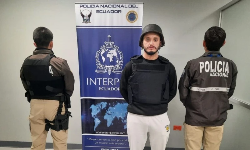 Jean P., quien mantenía una notificación roja de Interpol / Foto: cortesía Policía Nacional 