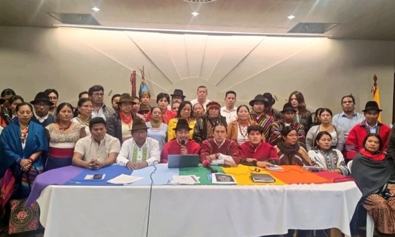 El movimiendo indígena rechazó las supuestas acciones del Gobierno de Noboa / Foto: cortesía Conaie