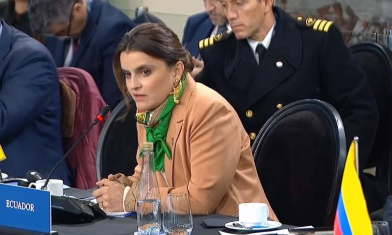 Pinto fue en representación del presidente de Ecuador, Daniel Noboa, quien se encuentra en Italia / Foto: cortesía Vicepresidencia