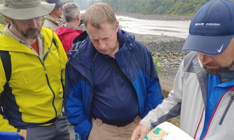 9 expertos de EE.UU. inspeccionaron los trabajos en la zona de la erosión del río Coca / Foto: Cortesía Celec