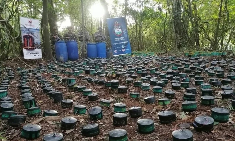 Las minas antipersona y los explosivos supuestamente serían utilizados por los guerrilleros contra la población civil y las fuerzas de seguridad / Foto: cortesía Noticias al día