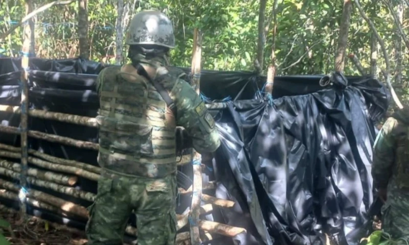 El operativo tuvo lugar en el sector La 11 de Julio, en Shushufindi / Foto: cortesía Ministerio de Defensa