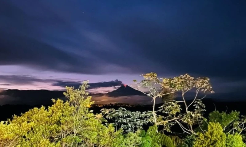 Las imágenes satelitales han evidenciado columnas de gas y ceniza que se elevaron entre 500 y 1.700 metros / Foto: cortesía Instituto Geofísico