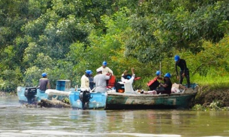 El derrame en Esmeraldas ocurrió el 13 de marzo tras la rotura del SOTE / Foto: cortesía MAATE