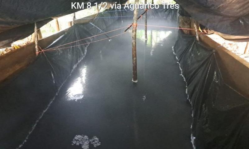 La gasolina blanca es un precursor químico utilizado en la producción de sustancias controladas / Foto: cortesía Ejército 