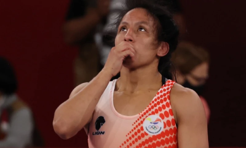 Luisa Valverde rozó el bronce en el Mundial de lucha / Foto: cortesía Comité Olímpico Ecuatoriano