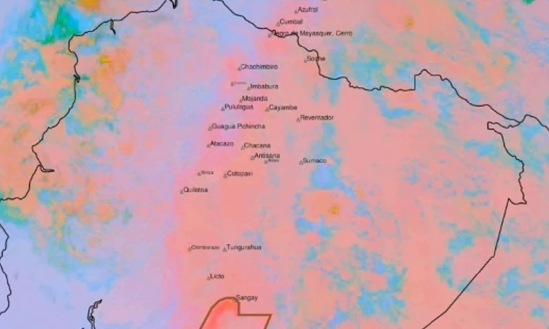 El IG advierte posible caída de ceniza del Sangay en tres provincias / Foto: Cortesía IG