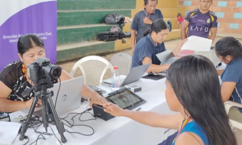 La brigada móvil del Registro Civil llegó a Taisha, Morona Santiago / Foto: cortesía Registro Civil