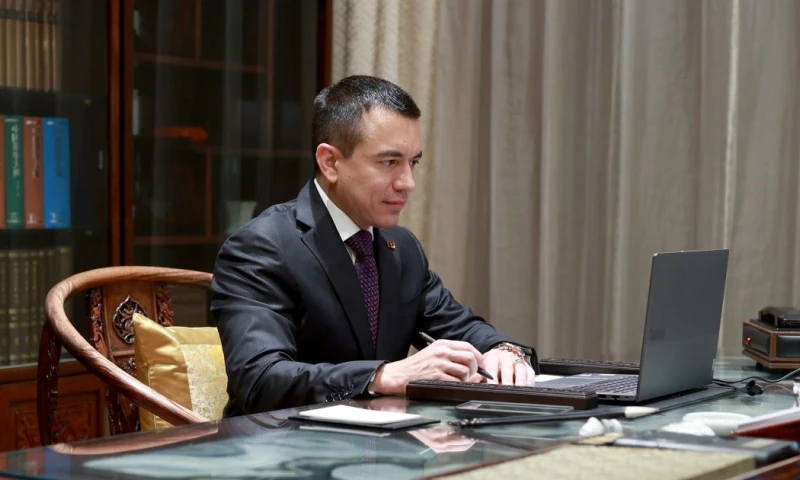 El presidente Daniel Noboa fue entrevistado ayer en la cadena CNN en Español / Foto: cortesía Presidencia