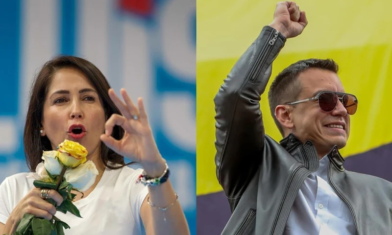 El sondeo sitúa nuevamente en primer lugar a Noboa con una intención de voto del 36,9 % / Foto: EFE