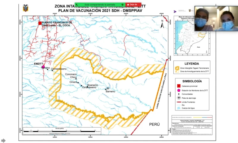Se inicia el proceso de vacunación a la población Waorani/ Foto: cortesía Secretaria de Derechos Humanos