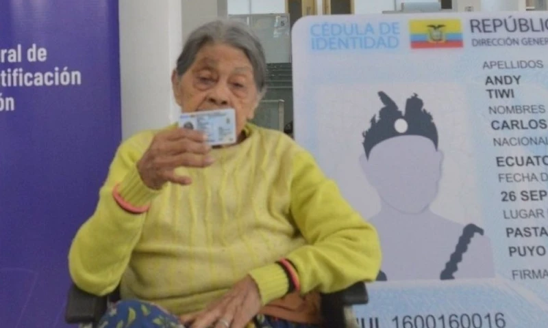 Juana Calapucha es oriunda de la comunidad de Chonta Punta / Foto: cortesía Registro Civil