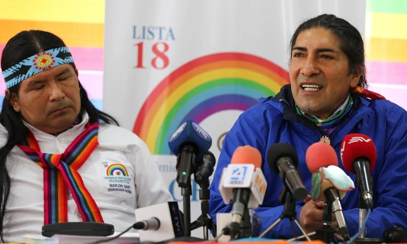 Yaku Pérez da a entender que Jaime Vargas ya colaboraba con el correísmo en octubre 2019 / Foto: EFE