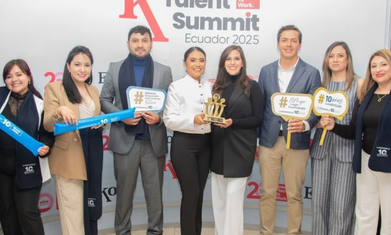 La premiación se realizó en el Talent Summit Ecuador 2025 / Foto: cortesía Lundin Gold 