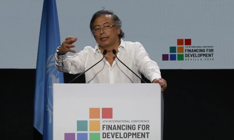 Petro lamentó la ausencia en la inauguración de la cabeza del FMI, Kristalina Georgieva / Foto: EFE