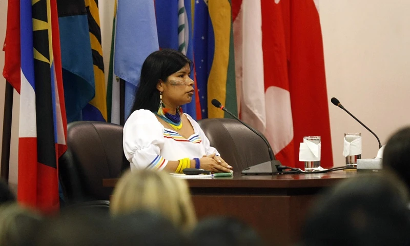 Patricia Gualinga ganó el premio Palme de derechos humanos / Foto: EFE