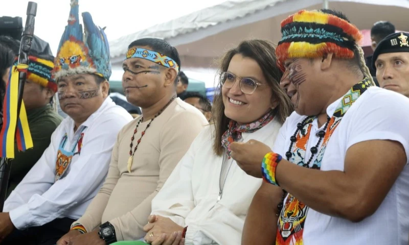 La vicepresidenta María José Pinto recorrió Pastaza / Foto: cortesía Presidencia