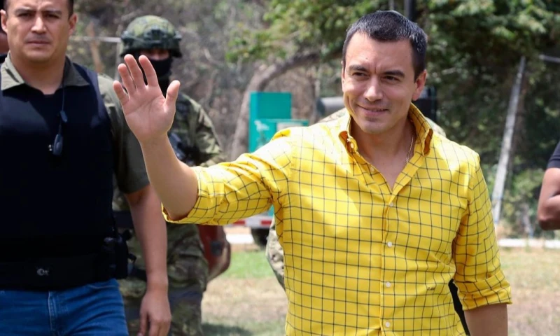 El presidente Daniel Noboa estuvo ayer en El Oro / Foto: cortesía Presidencia