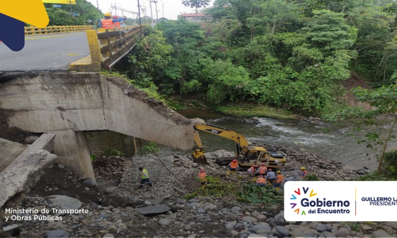 La circulación entre Tungurahua y Pastaza estará habilitada por la vía alterna del antiguo puente y por Shell-Madre Tierra-Puyo, respectivamente / Foto: cortesía ministerio de Transportes