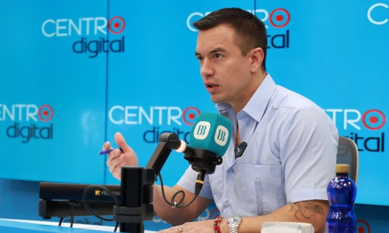 El presidente Daniel Noboa fue entrevistado en radio Centro de Guayaquil / cortesía Presidencia