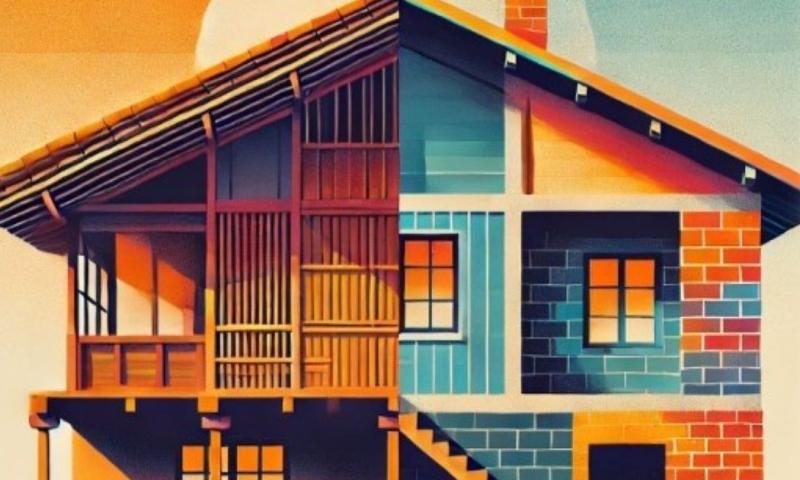 Vivienda adecuada al clima / Imagen generada con IA por ChatGPT (OpenAI) usando DALL·E, 2025