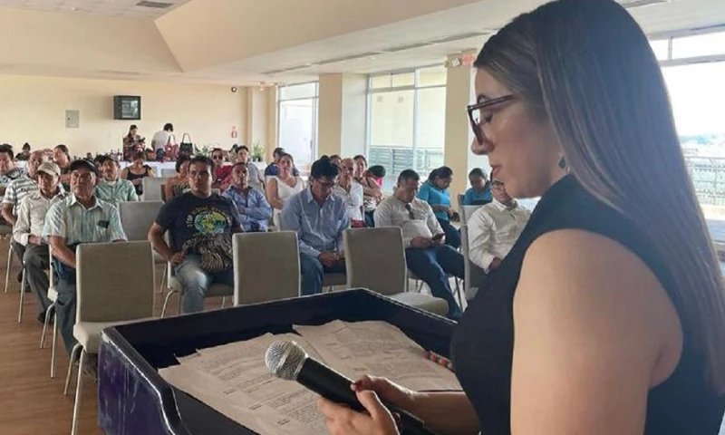 Alba Pabón, directora Distrital del MAG en la provincia, detalló la gestión realizada el año pasado / Foto: cortesía MAG