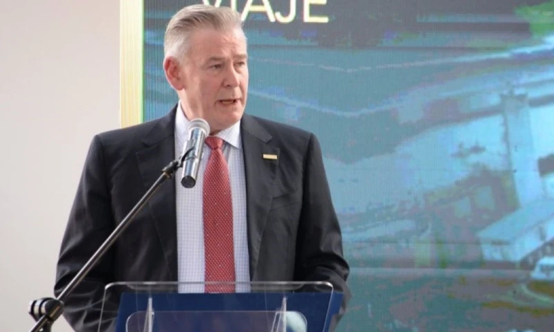 Ron Hochstein, presidente y Ceo de Lundin Gold, brindó detalles de los 10 años de la empresa en Ecuador / Foto: cortesía Lundin Gold