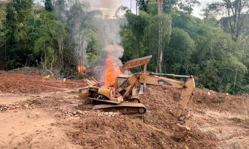La acción se desarrolló en el sector San Marcos, en la parroquia San José de Guayusa / Foto: cortesía Ejército Ecuatoriano