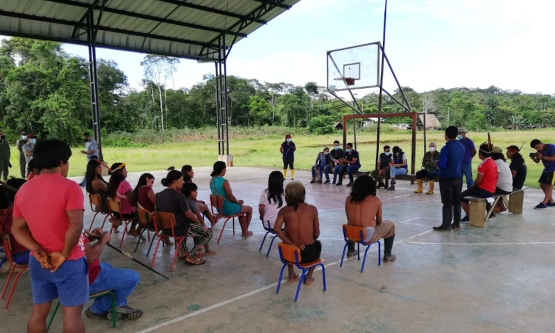 Vacunación a waoranis en la zona intangible arranca hoy / Foto cortesía Ministerio de Salud