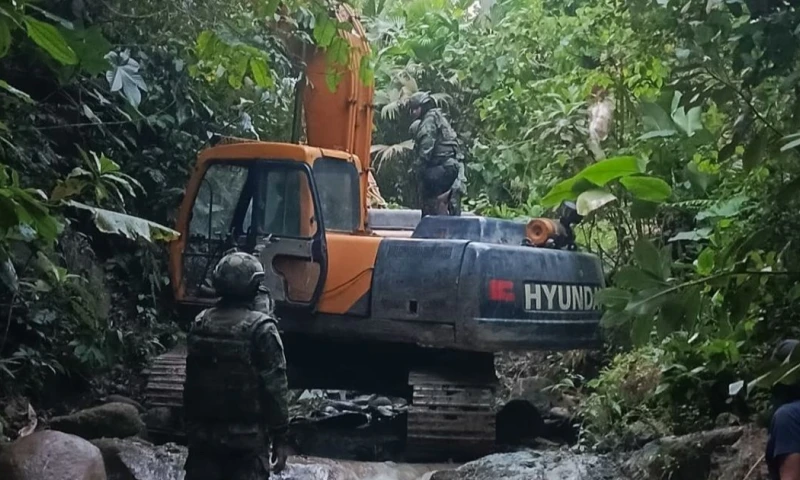 Los operativos contra la minería ilegal se han intensificado en 2025 / Foto: cortesía Fuerzas Armadas