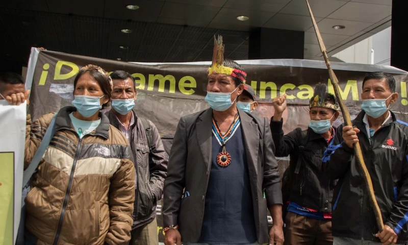 Kichwas reclaman justicia por derrame de Petroecuador y OCP / Foto EFE