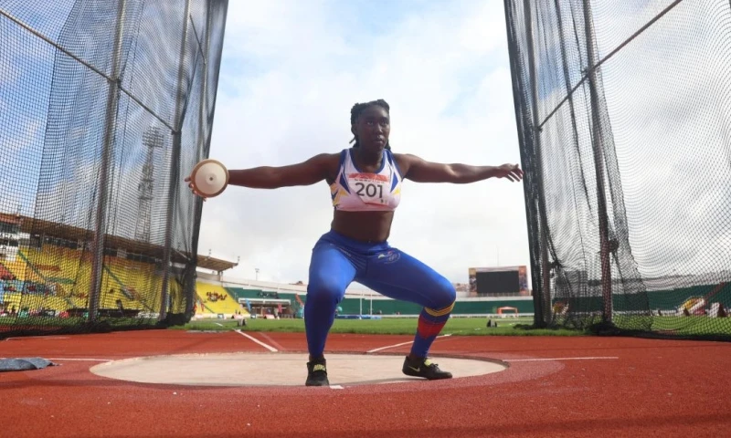 Quiñónez logró su clasificación en impulso de bala / Foto: cortesía Comité Olímpico Ecuatoriano 