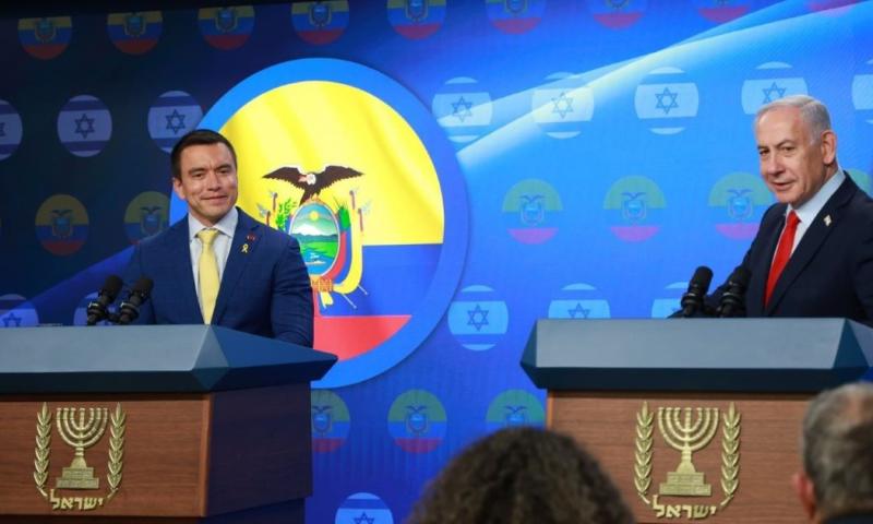 Netanyahu felicitó a Noboa por su reciente victoria electoral / Foto: cortesía Presidencia