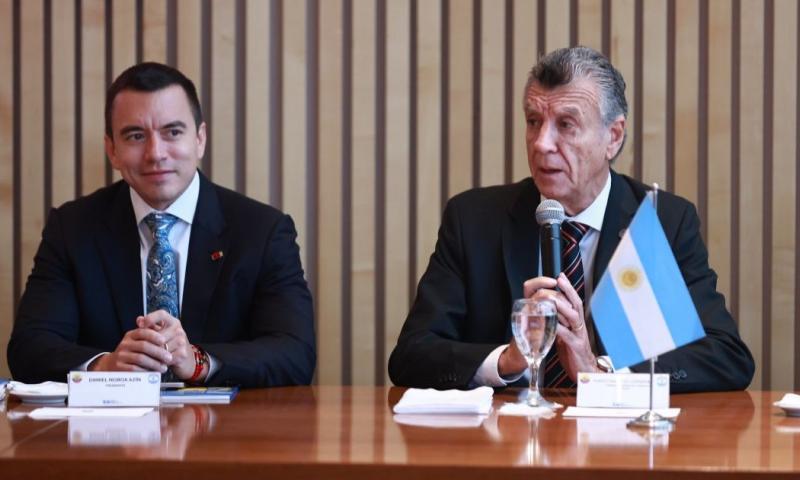 El presidente Daniel Noboa se reunió con la Cámara Argentina de Comercio y Servicios / Foto: cortesía Presidencia