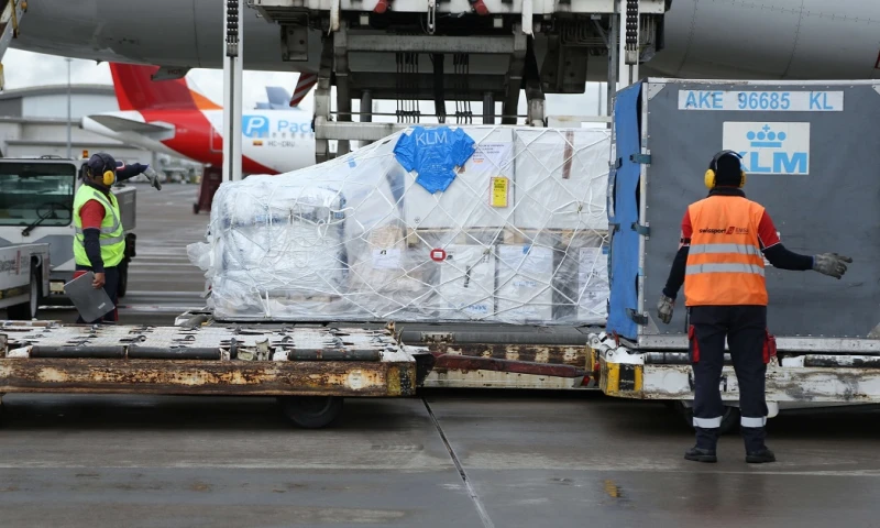 El primer lote de vacunas AstraZeneca de la iniciativa Covax-OMS llega al país / Foto: EFE