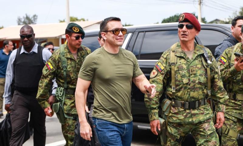 El presidente Daniel Noboa recorrió Santa Elena la semana pasada / Foto: cortesía Presidencia